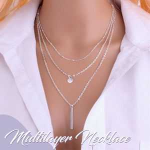 Multilayer Pendant Long Chain Necklace