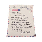 Personalized Mom/Dad Letter Blanket