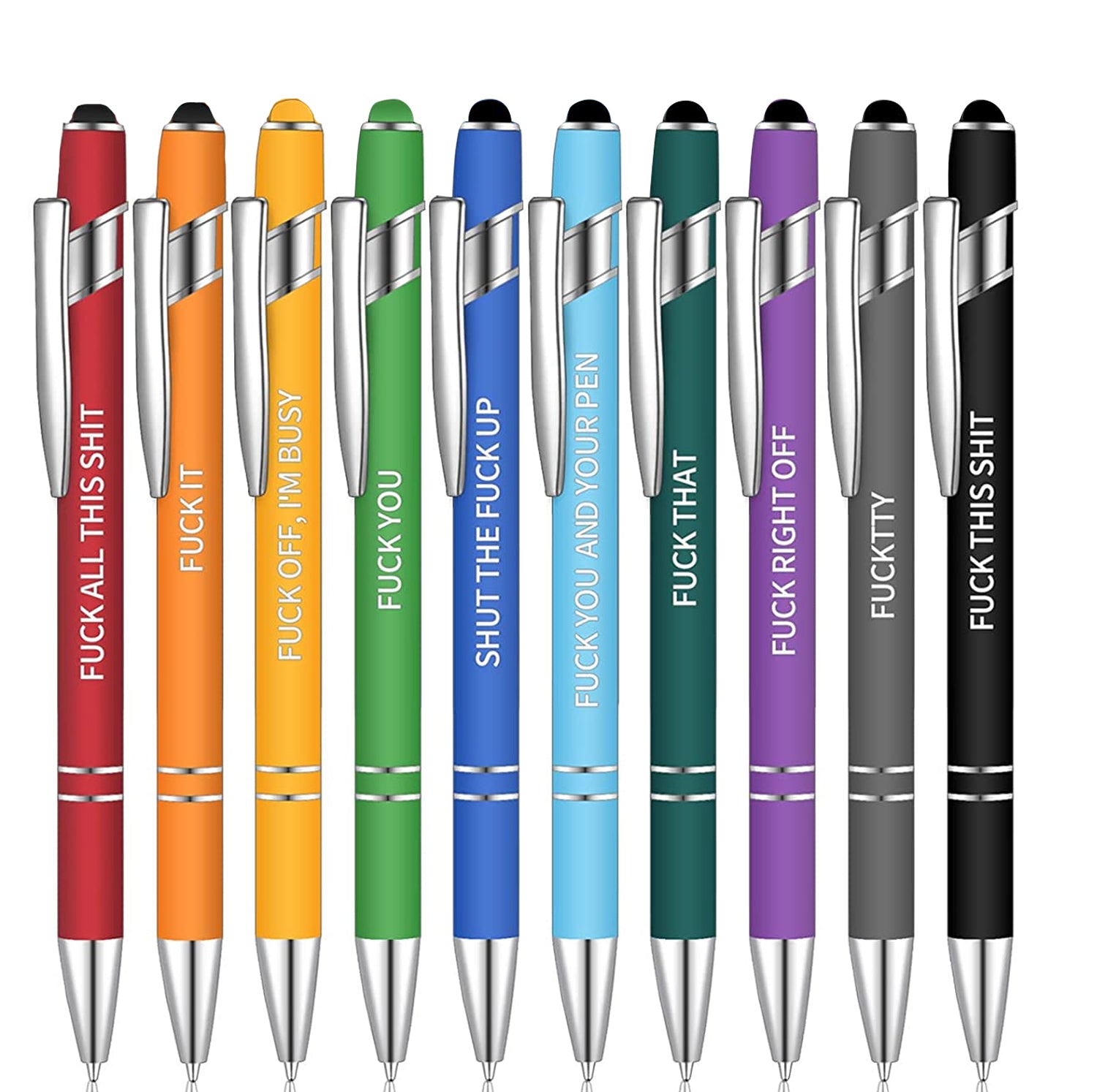 10 pcs Funny Office Ballpoint Pens(Black Ink)