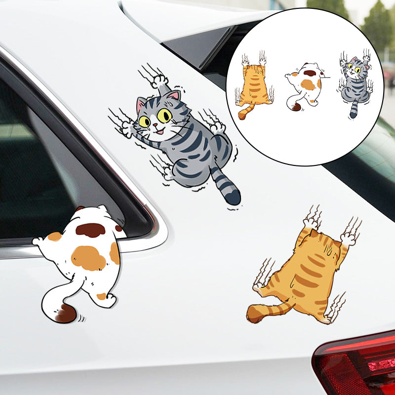 Cute cat cartoon decal car stickers✨