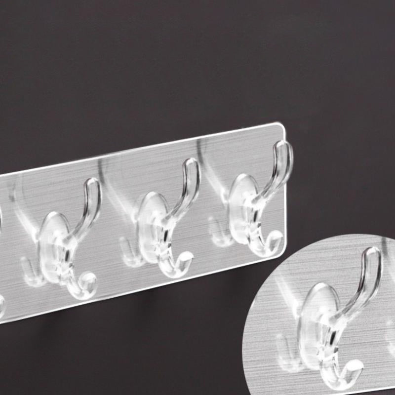 Transparent Adhesive 5 Hooks