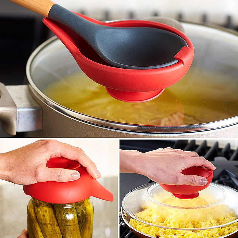 Suction Cup Silicone Spoon Holder