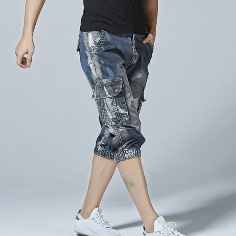 Denim Camouflage Overalls for Men