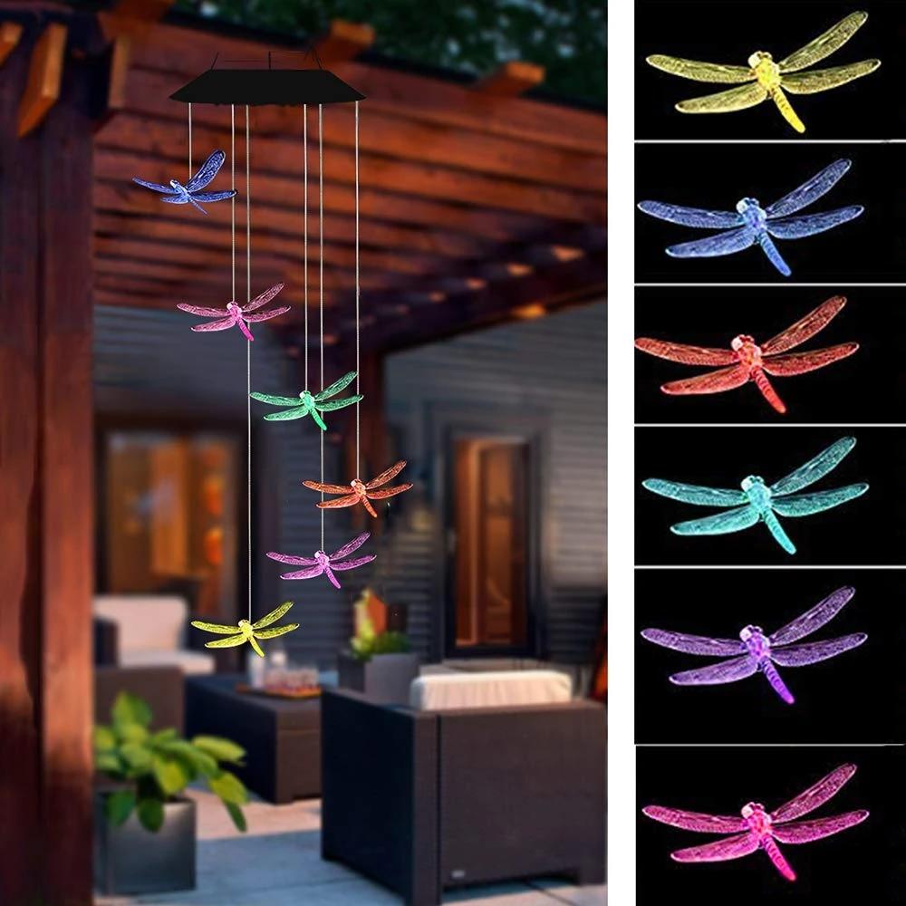 Solar-Powered Dragonfly Lights