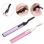 Electric Heated Eyelash Curler with Comb Design