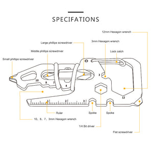 Portable Multifunctional EDC Keychain