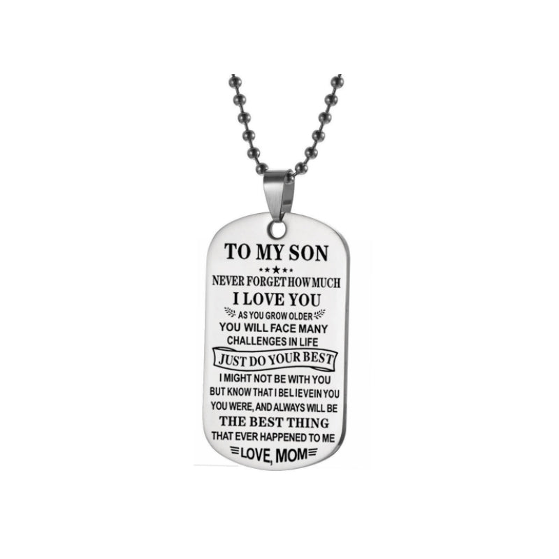 To My Son- Keychain or Necklace