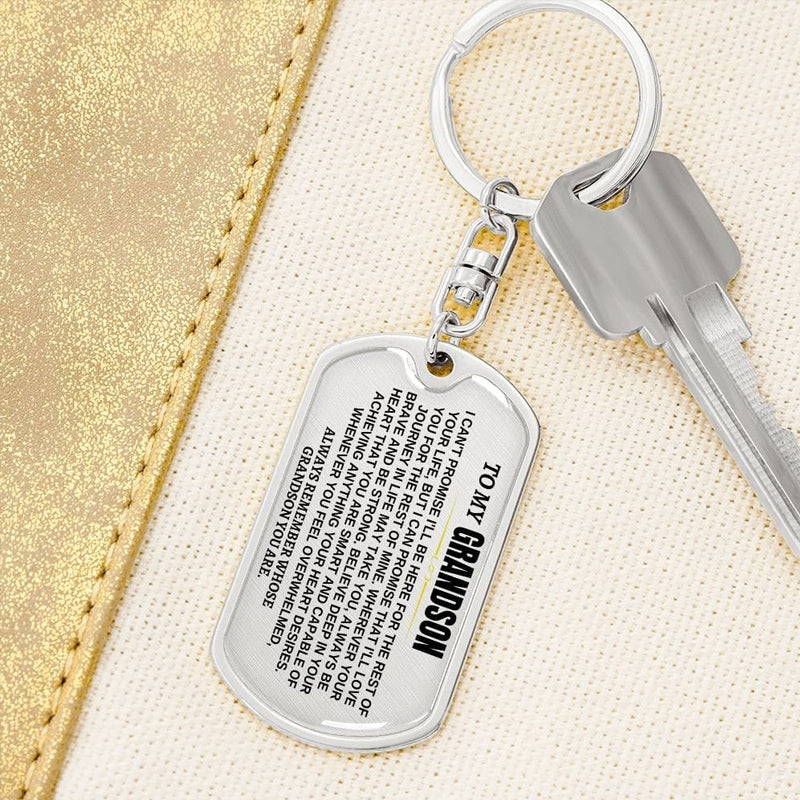 🎁Perfect Christmas Gift to Grandson-Personalized Keychain