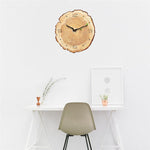 Wooden Annual Rings Wall Clock