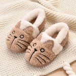 Cute Fluffy Cat Plush Slippers for Kids