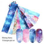 1 Second Nail Art Sticker, 10pcs/set