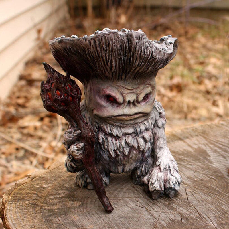 Resin Mushroom Wizard Ornaments