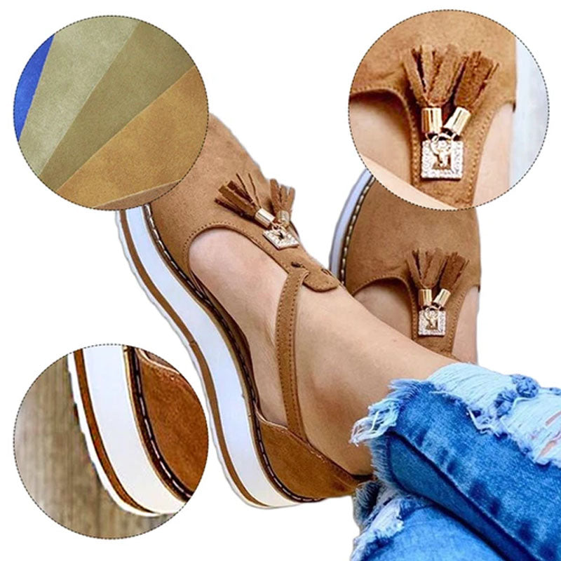 Women Fringed Platform Sandals