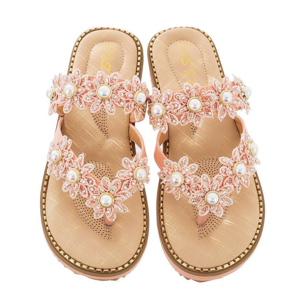 Women's Bohemian Sparkle Bling Flip Flops