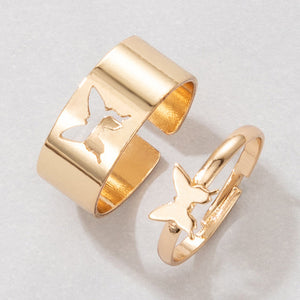 New Fashion Alloy Metal Couples Ring