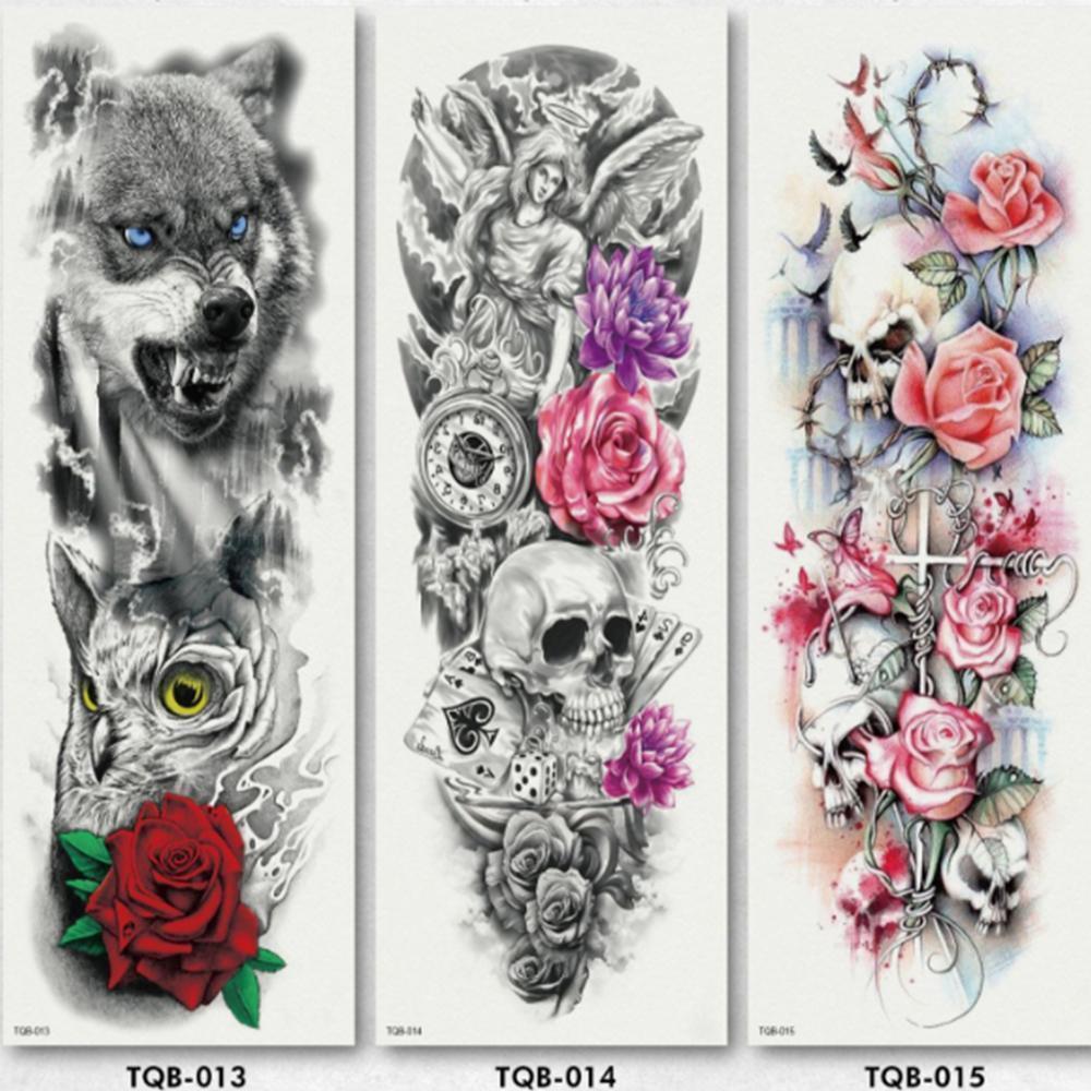 Full Arm sleeve Tattoo Waterproof temporary tattoo Sticker