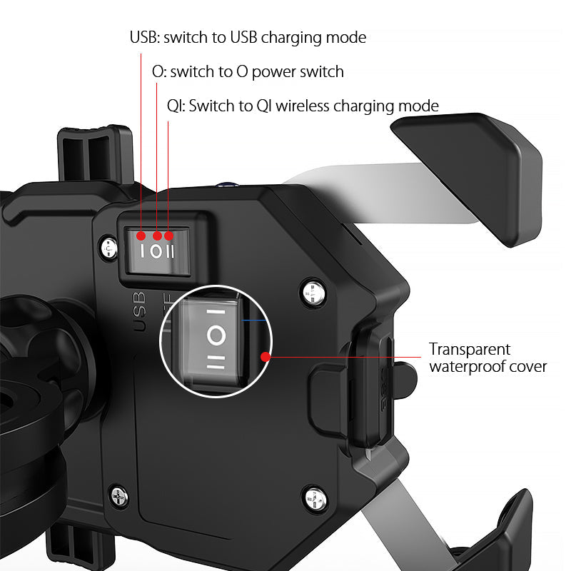 Mobile phone wireless charger for Motorcycle