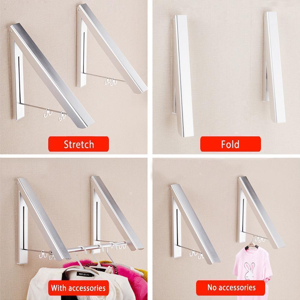 Folding Retractable Clothes Rack