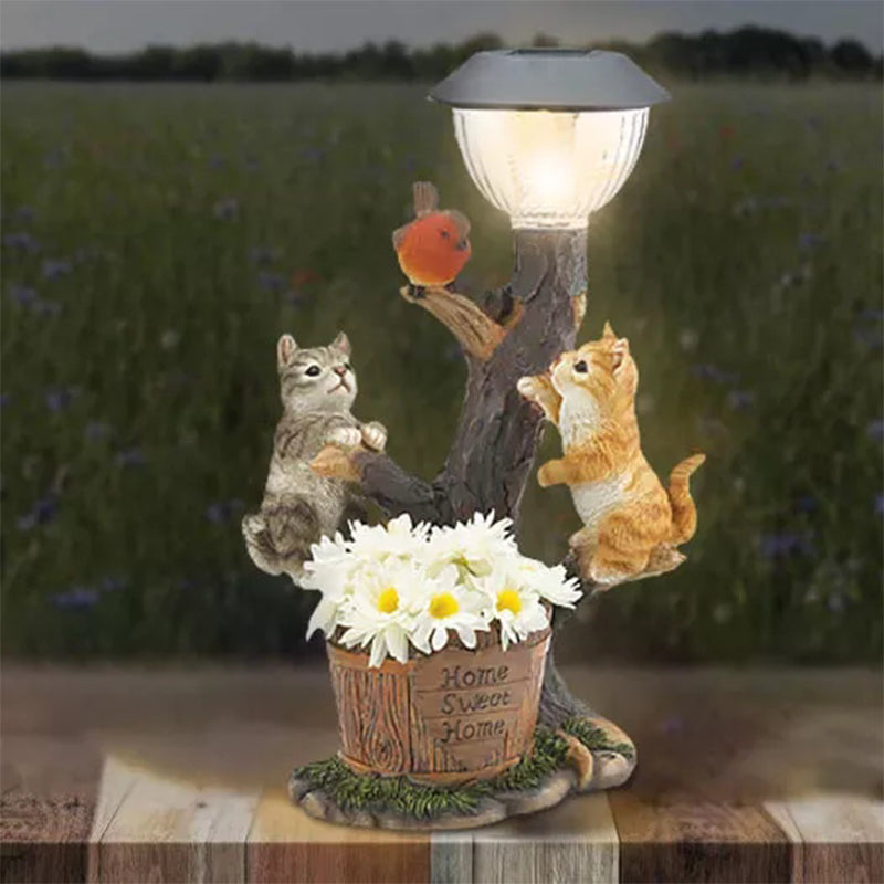 Cat and dog LED Light Sculpture