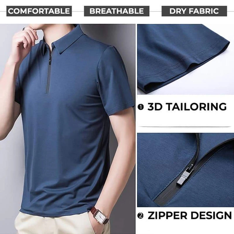 Ice Silk Polo Shirt for Men