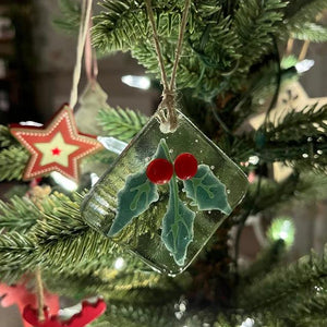 Fused Glass Christmas Tree Decoration