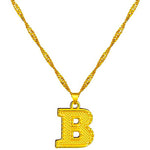 18K Gold Plated Initial Letter Necklace