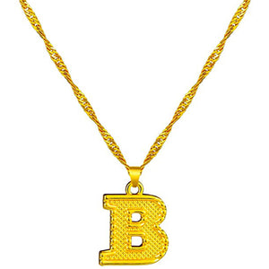 18K Gold Plated Initial Letter Necklace