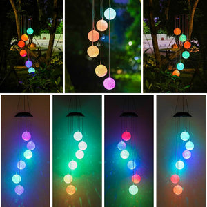 Outdoor Solar Particle Ball Wind Chime Lights