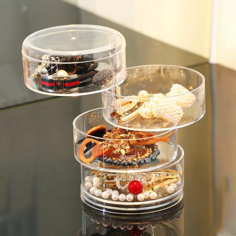 Transparent rotating storage box