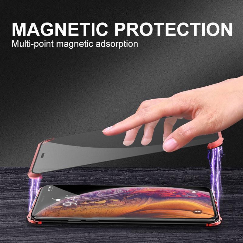 Double-sided Glass Magnetic Phone Cover, Shockproof and Borderless