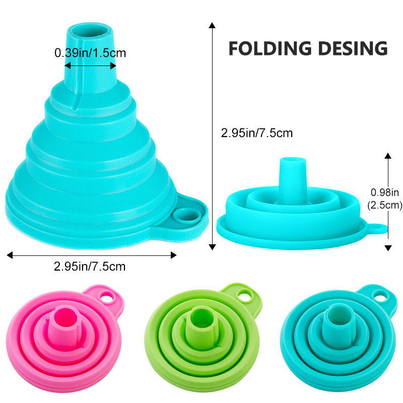 Kitchen Folding Silicone Funnel