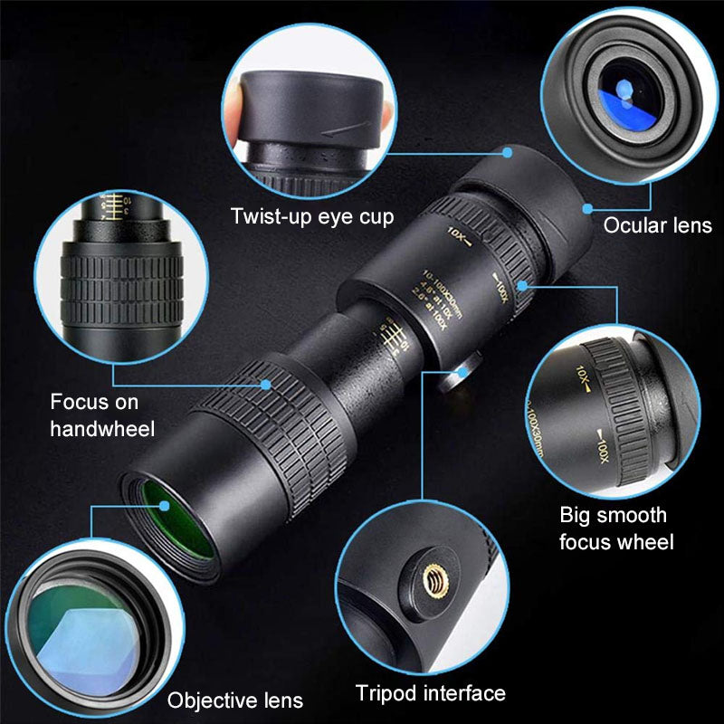 【50% OFF TODAY】4K Super telephoto zoom monocular telescope