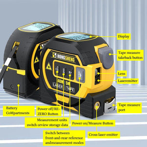 3-In-1 Infrared Laser Tape Measuring