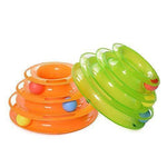 Three Layer Colorful Cat Track Tower Toy