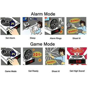 Gun Target Shoot Alarm Clock