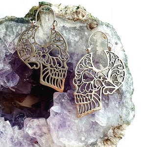 Skull Hallow Drop Earrings