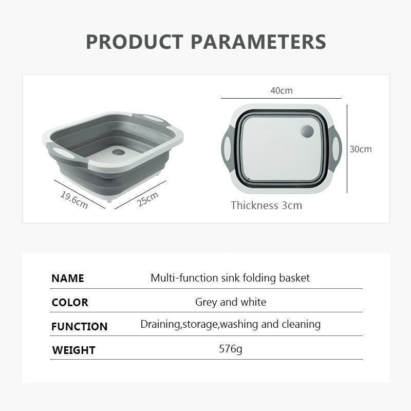 Portable Multi-function Collapsible Dish Tub