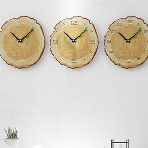 Wooden Annual Rings Wall Clock