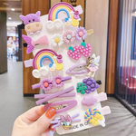 Rainbow Hair Clip Set