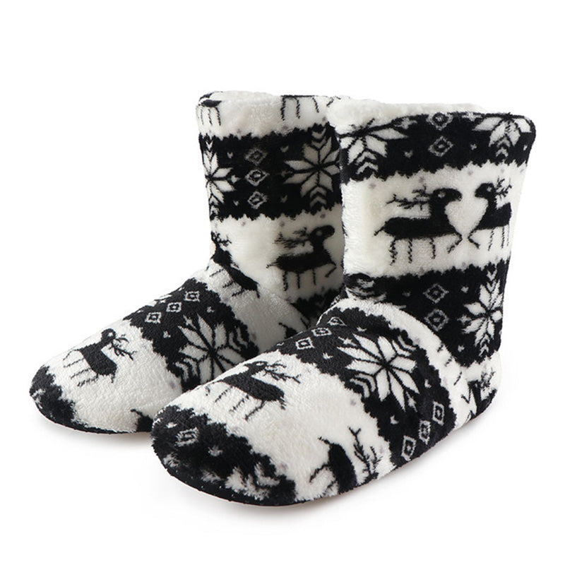 Christmas Fleece Indoor Boots