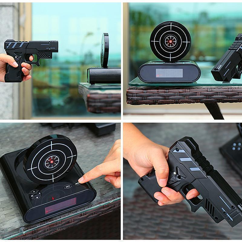 Gun Target Shoot Alarm Clock