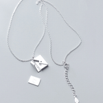 Metal Envelope Necklace