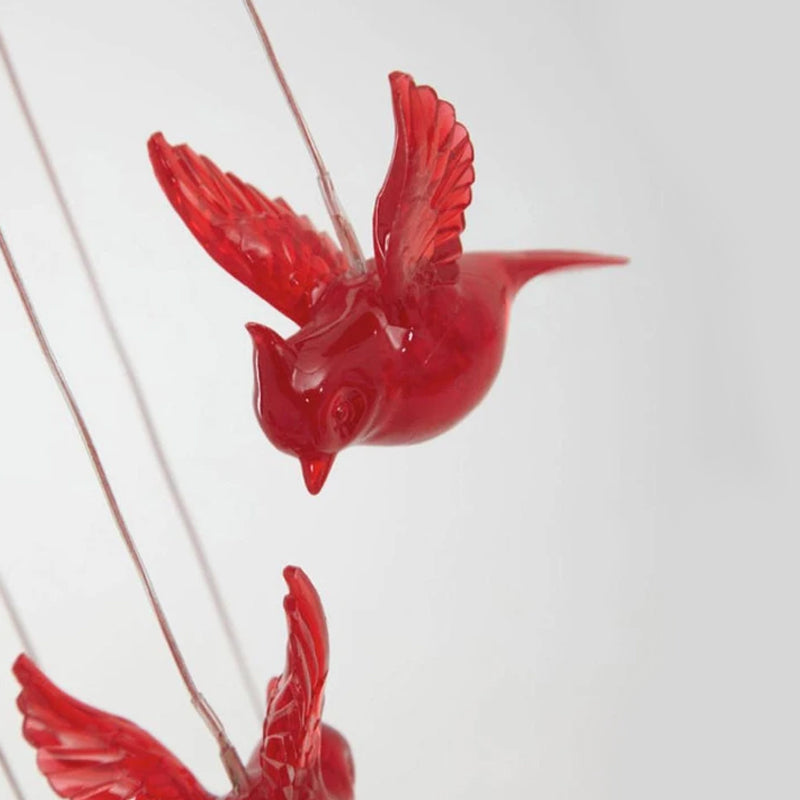 Red Bird Wind Chime Light