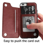 Leather Wallets Phone Case for iPhones, with card slots