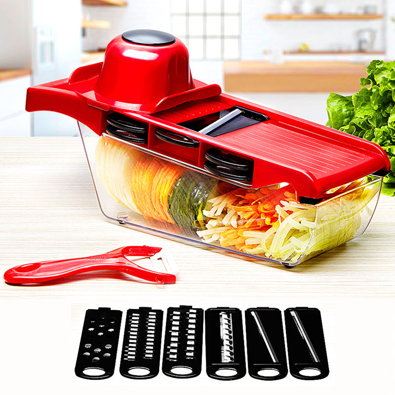 Vegetable Cutter with Six Steel Blades