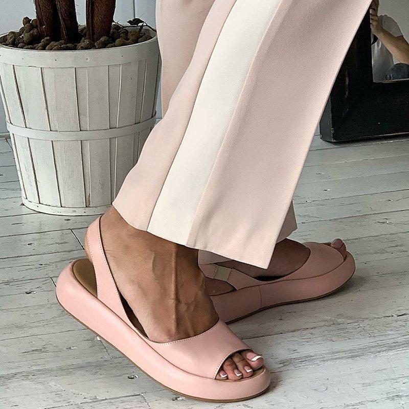 Peep Toe Flat Chic Sandals