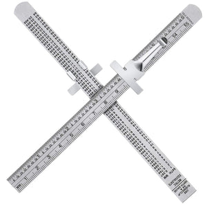 Stainless Steel Ruler with Detachable Clip