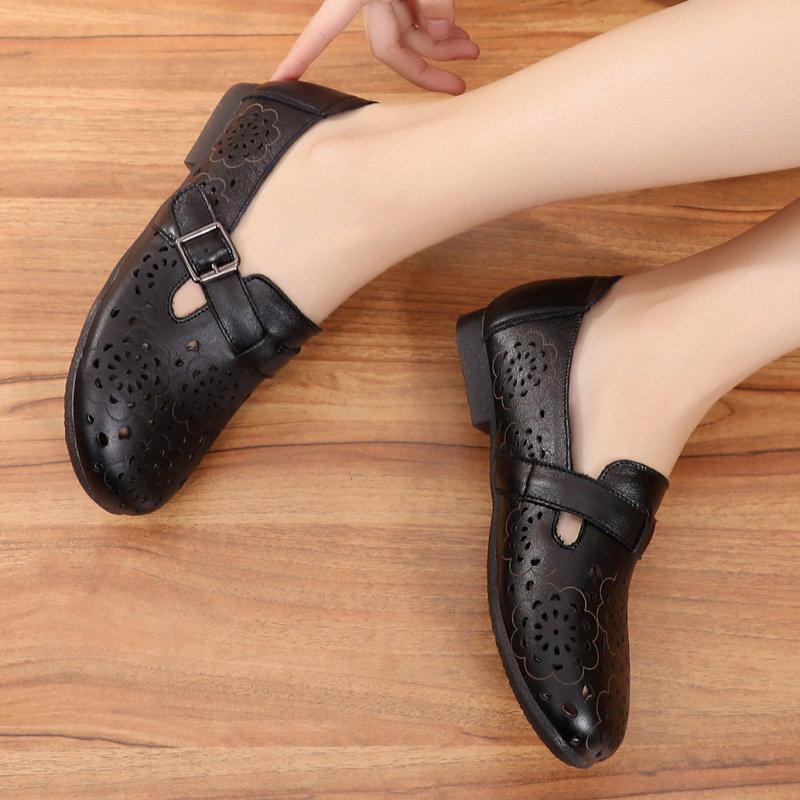 Flower Hollow Flat Shoes