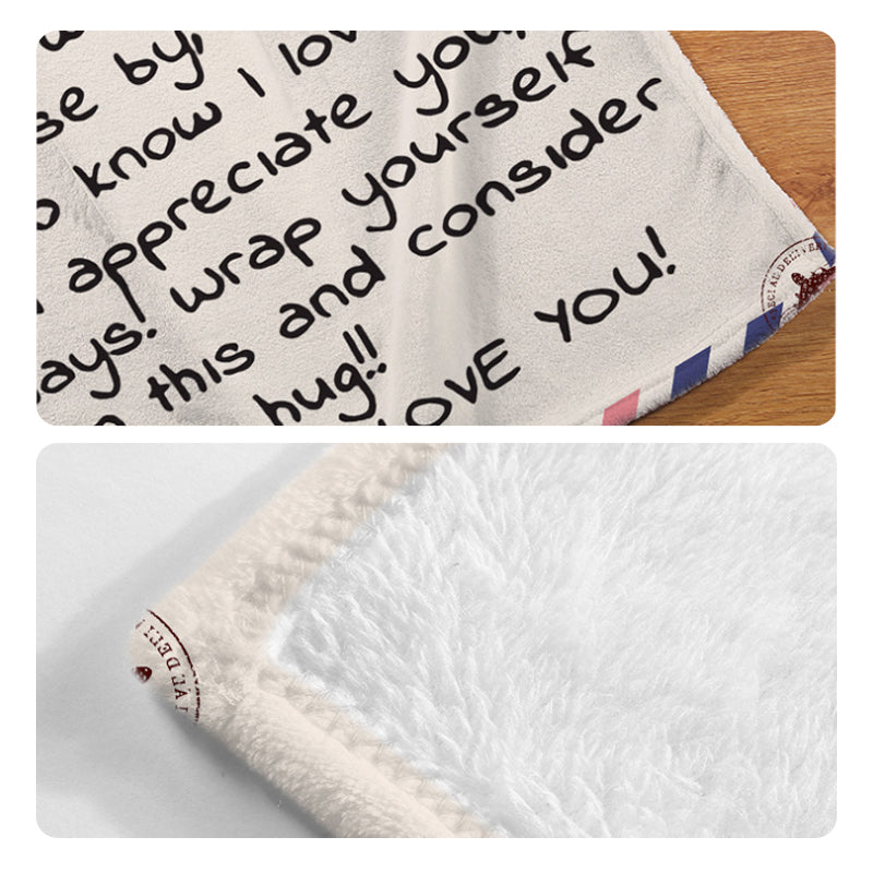 Personalized Mom/Dad Letter Blanket