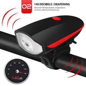 Bicycle USB Charging Horn Front Light